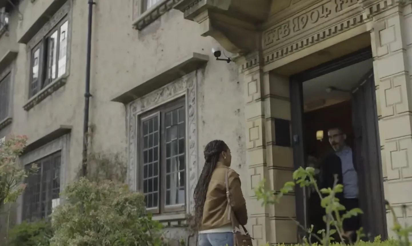 Jasmine arriving at Trevett Family Funeral Home in Girl in the Coffin